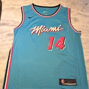 Nike Miami Basketball Tyler Herro Jersey - Light Blue and Pink